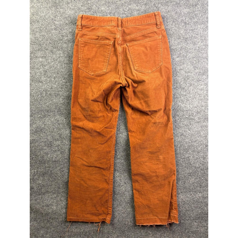 Joes Callie Corduroy Pants Womens 28 Orange Straight Leg Raw Hem Patch Pocket - Picture 8 of 10